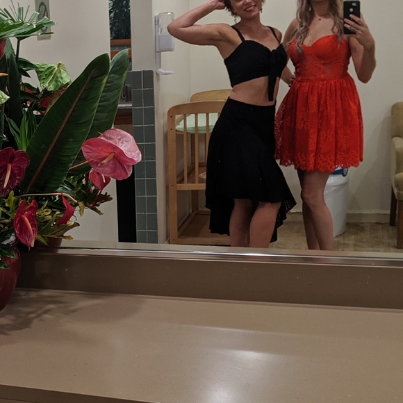 BCBGMaxAzria Black Eyelet Dress - Picture 2 of 7